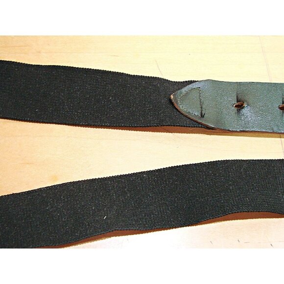 Bucks Belt Unisex Adults Black Leather Metal Buckle Adjustable Stretch Sz XS-XL - Picture 5 of 9